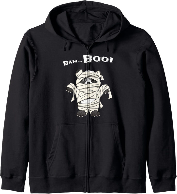 Bam-Boo Halloween Wortspiel Lustige Mumie Panda Kapuzenjacke