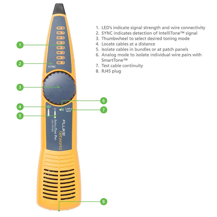Fluke Networks IntelliTone Pro200-Sonde (MT-8200-63A) Digital, Digital