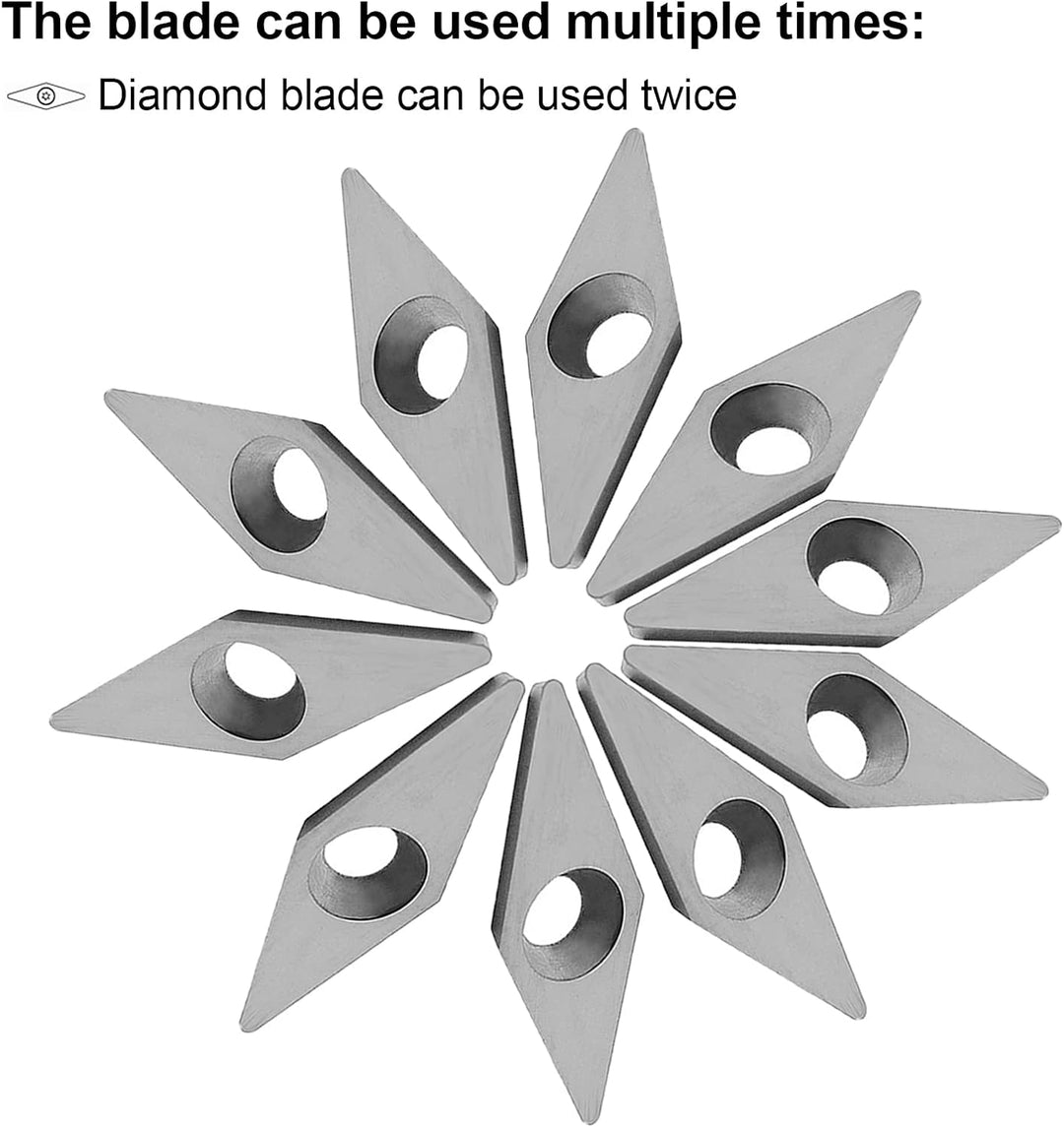 Drechselwerkzeuge 15 Stück,Drehmeissel Set,Wendeplatten Hartmetall,Diamantkopf Drechselwerkzeuge, Dr