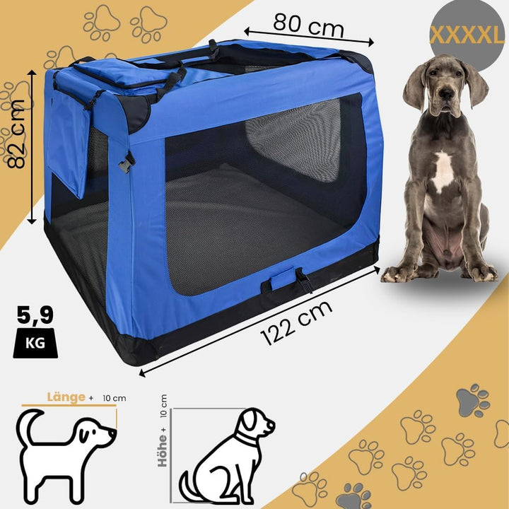 Faltbare Hundebox Transporttasche Transportbox Auto für Katze Hunde Grosse Kleine Box Bag Bed Decke