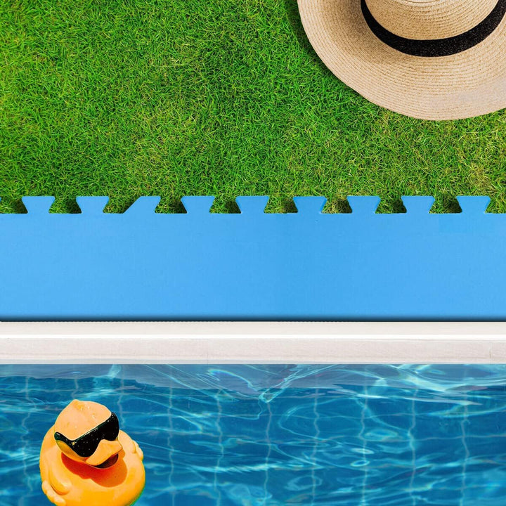 EYEPOWER 2,8m² Poolunterlage aus 12 grossen Matten - 50 x 50 x 1cm Dicke Poolmatte - Pool Unterlage