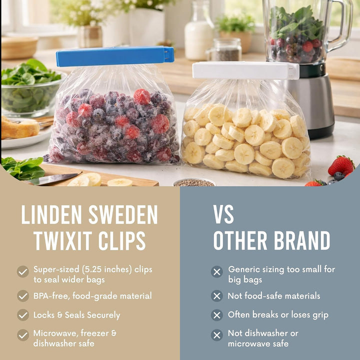 LINDEN SWEDEN Twixit Beutelklammern (2 Super), 2 Super
