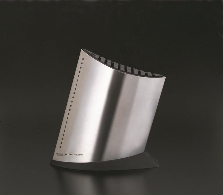 Global GKB-52 Messerblock mit 10 Schlitzen, Edelstahl Silber, Silber