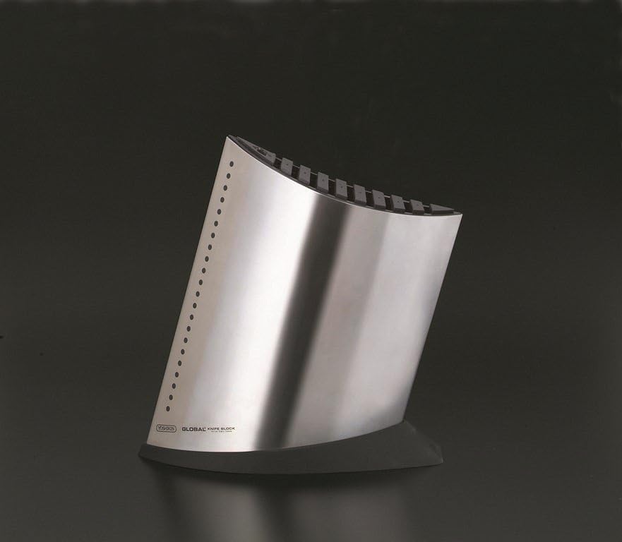 Global GKB-52 Messerblock mit 10 Schlitzen, Edelstahl Silber, Silber