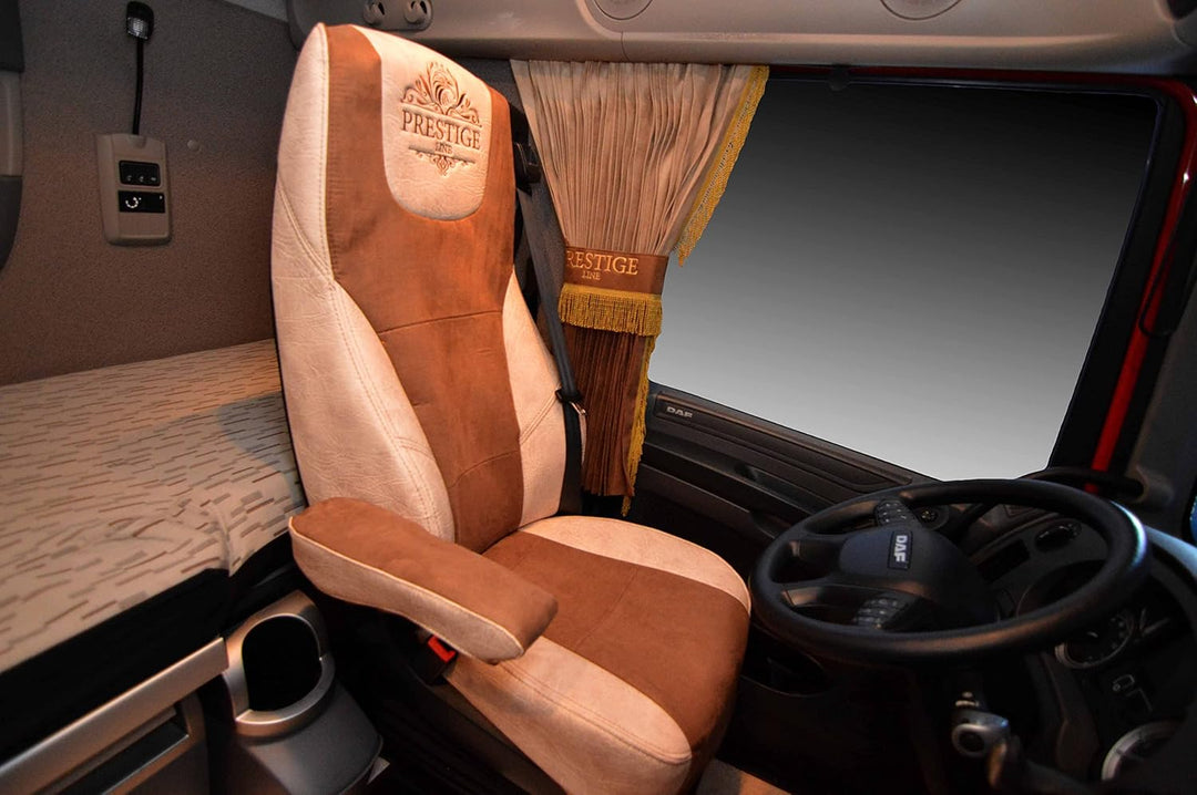 Sitzbezug für DAF 106 XF ab 2013 - LKW Sitzbezug Beige - Beifahrersitz Ungepolstert - Zubehör, BEIGE