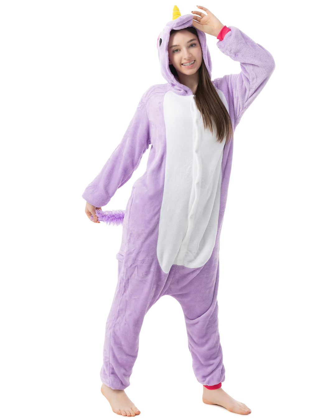 Katara 1744 Jumpsuit, Unisex – Erwachsene, Einhorn Lila, Körpergrösse 175-185cm (XL) Einhorn Lila Kö