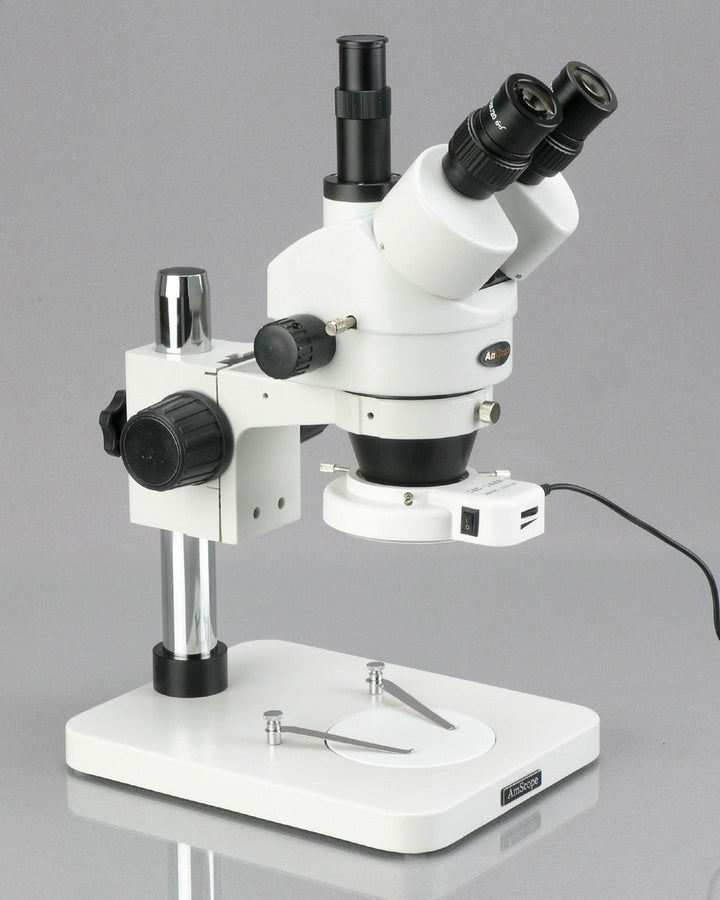 AmScope SM-1TSZ-144S Inspektion Trinokulares Zoom Stereomikroskop mit 144-LED Kompaktlicht, 3.5X-90X