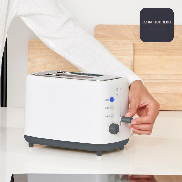 Black+Decker + Decker BXTO820E - Toaster 820W. 2 breite Toastschlitze. 7 Röstgradstufen. Automatisch