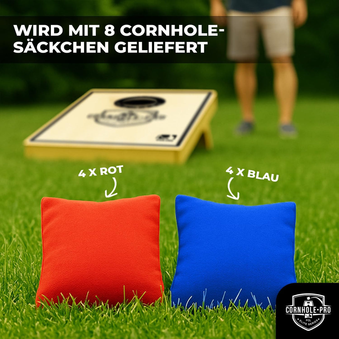 Original Offizielles Cornhole | Amerikanisches Cornhole | Einfach zu transportieren | Offizielle Abm