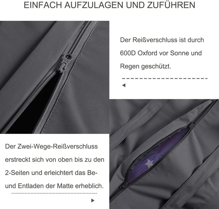 Aufbewahrungstasche Deluxe XXL (80x80x60 cm) und Schutzhülle für Auflagen - Gartenauflagen Aufbewahr