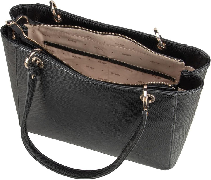 GUESS Damen Noelle Noel Tote Bag Schwarz, Schwarz