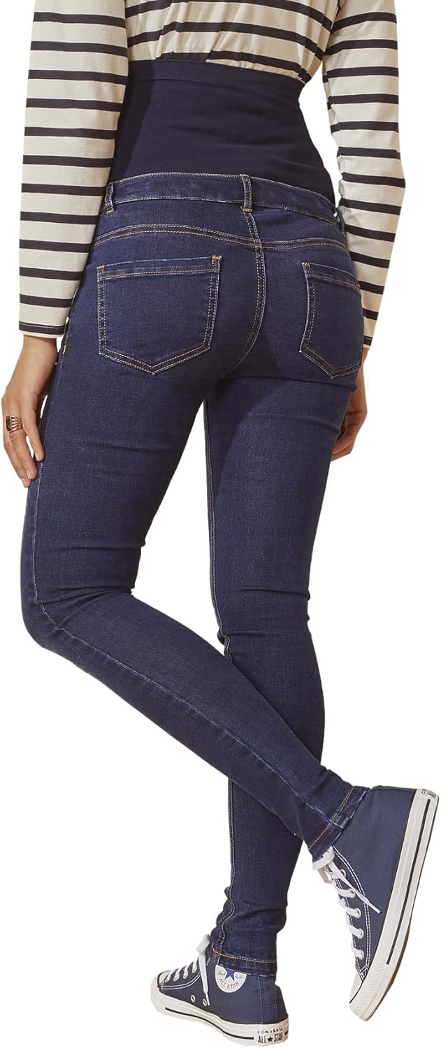 Vertbaudet Umstands-Jeans mit Stretch-Einsatz, Skinny-Fit, Dark Blue