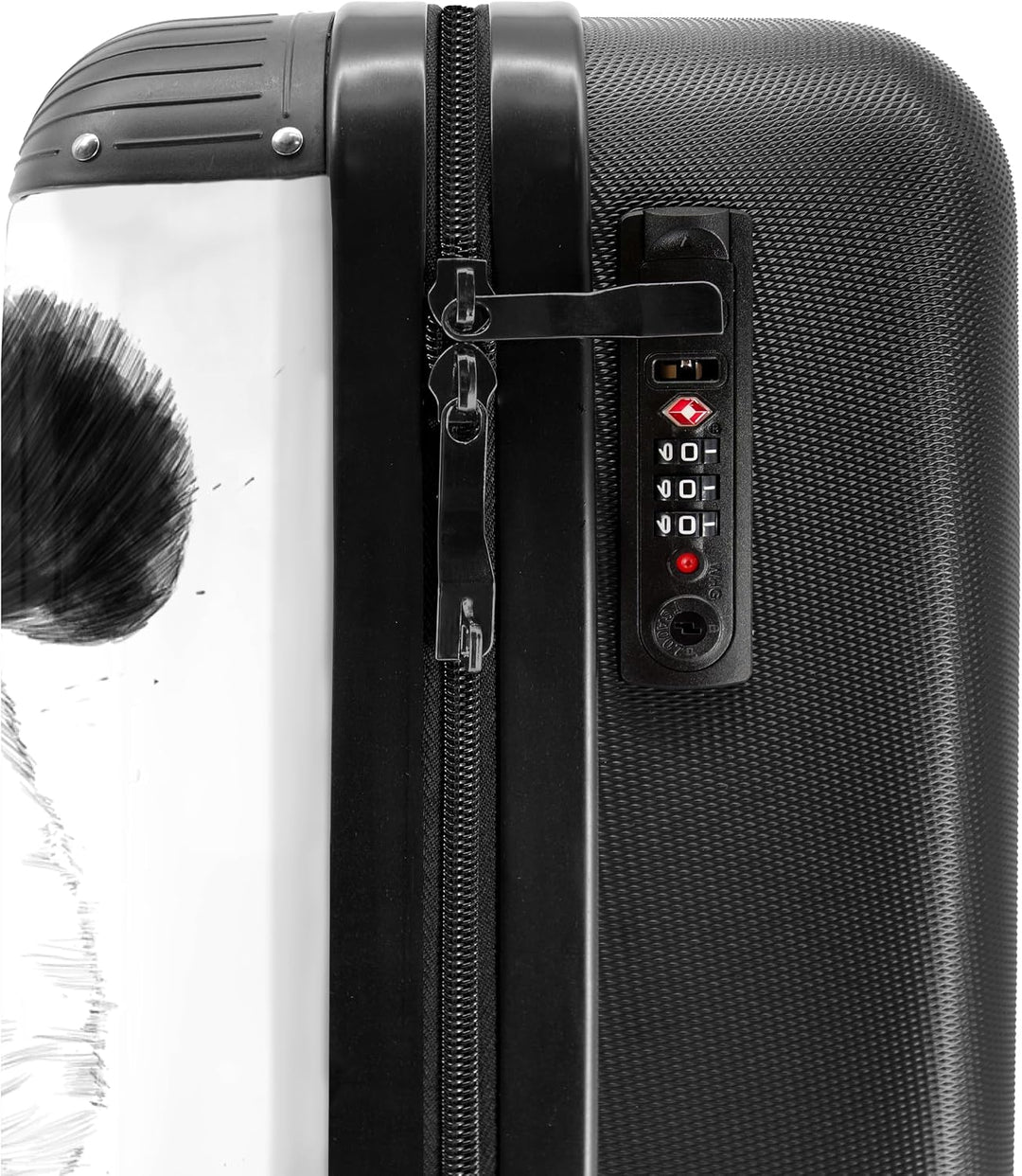 NoBoringSuitcases.com® Koffer Handgepäck Trolley Rollkoffer Kleine Reisekoffer mit 4 Rollen - Panda