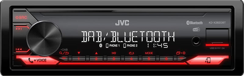 JVC KD-X282DBT USB-Autoradio mit DAB+ & Bluetooth Freisprecheinrichtung (USB, AUX-In, 1 x Pre-Out 2,