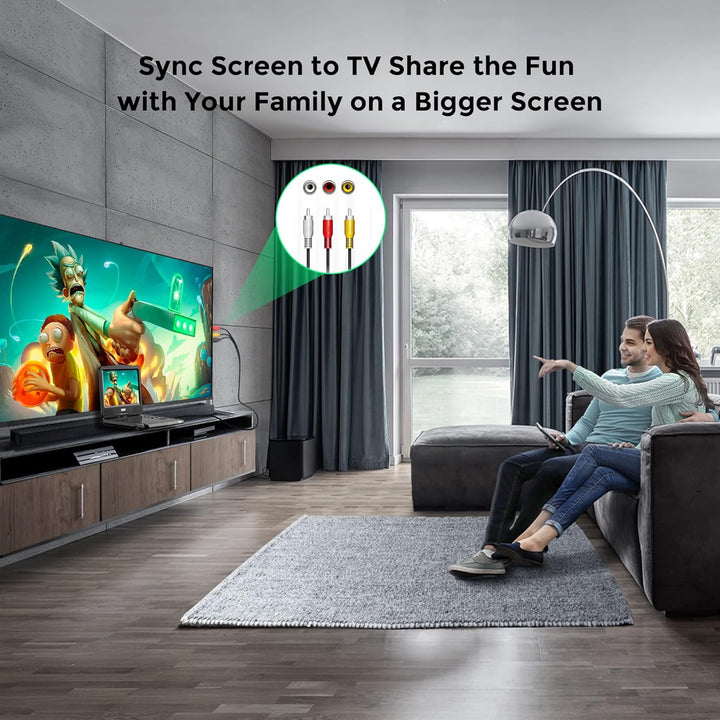 SUNPIN 12,5 Zoll Tragbarer DVD Player mit 10,5 Zoll HD Schwenkbaren Bildschirm, 6h Akkulaufzeit, Reg