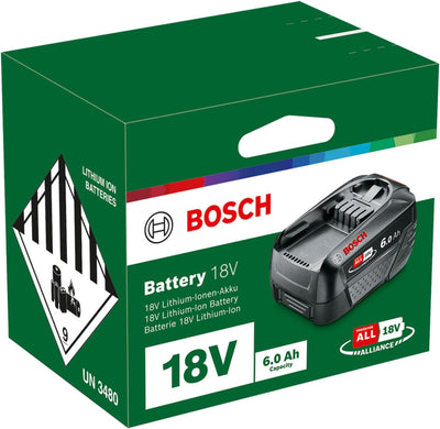 Bosch Akku Pack PBA 18V 6,0Ah W-C (18 Volt System, 6,0Ah Akku, im Karton) 18V 1 Akku 6.0 Ah, 18V 1 A