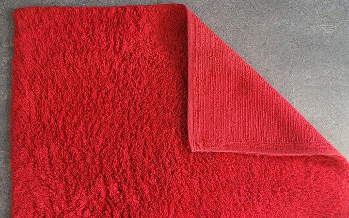 Spirella 10.15589 WC-Vorleger ohne Ausschnitt 55 x 65 cm, True Red, 100% Bio-Baumwolle