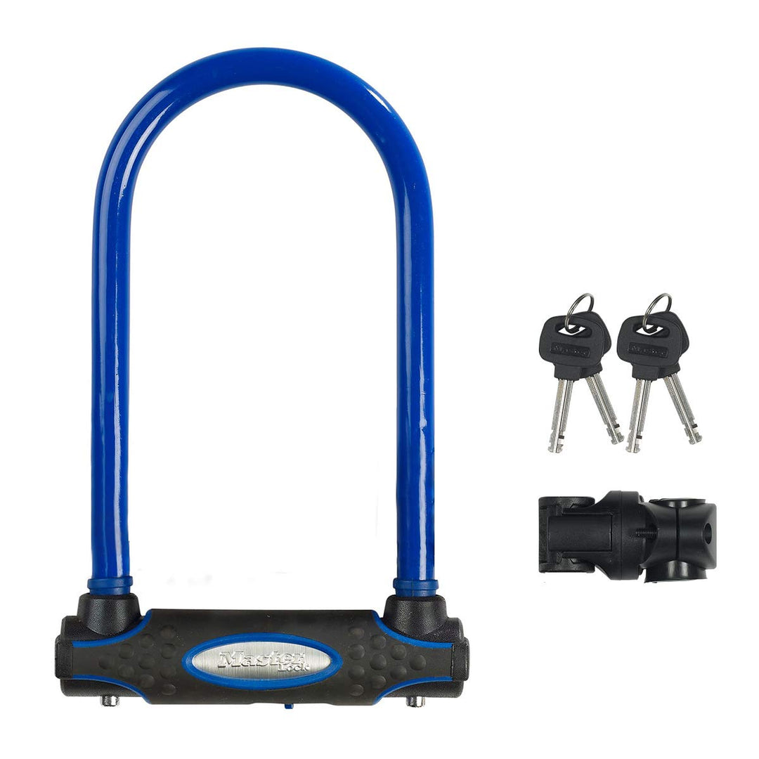 MASTER LOCK Bügelschloss [Schlüsselschloss] [mit Halterung] [Zertifiziertes Fahrrad Schloss - Secure