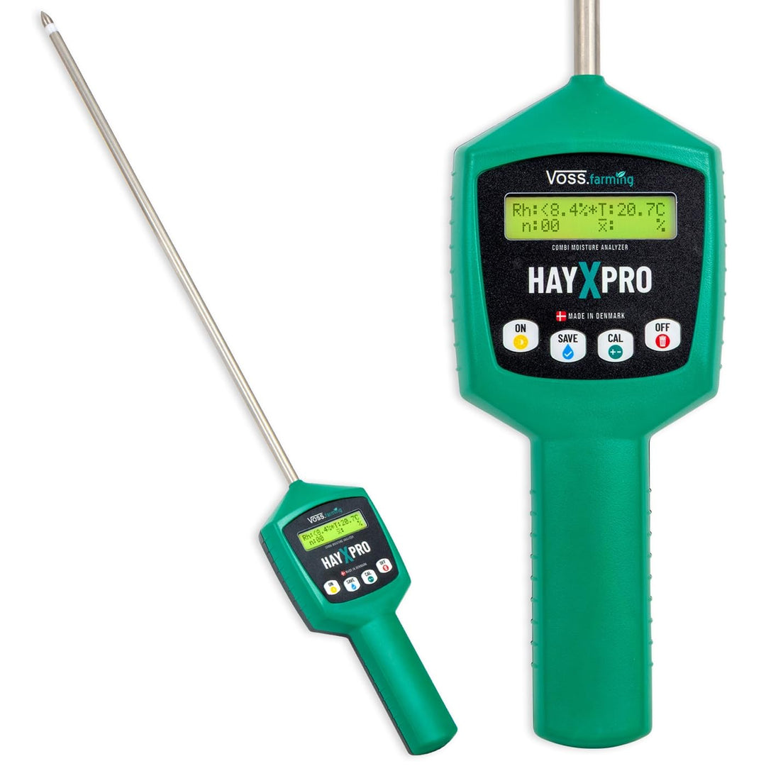 VOSS.farming HayXpro Feuchtigkeitsmessgerät für Heu, Stroh und Silage, Heufeuchtemesser, 50cm Sonde,