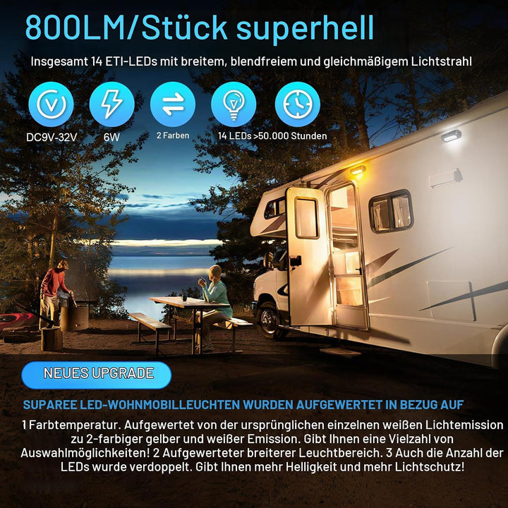 SUPAREE LED Wohnmobil Beleuchtung 12v aussen LED Wohnmobil Beleuchtung 12v 12 Volt Beleuchtung für W