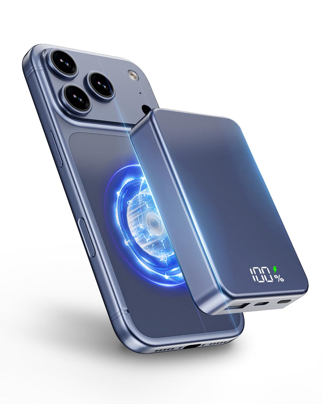 26800mAh Magnetische Powerbank, Mag-Safe-kompatibel, Tiefes Violett | Aluminiumlegierung, 20W Schnel