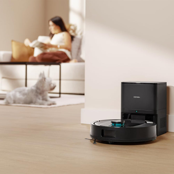 Cecotec Saugroboter und Wischroboter mit Selbstentleerungsstation Conga Y80. Lasernavigation und KI,