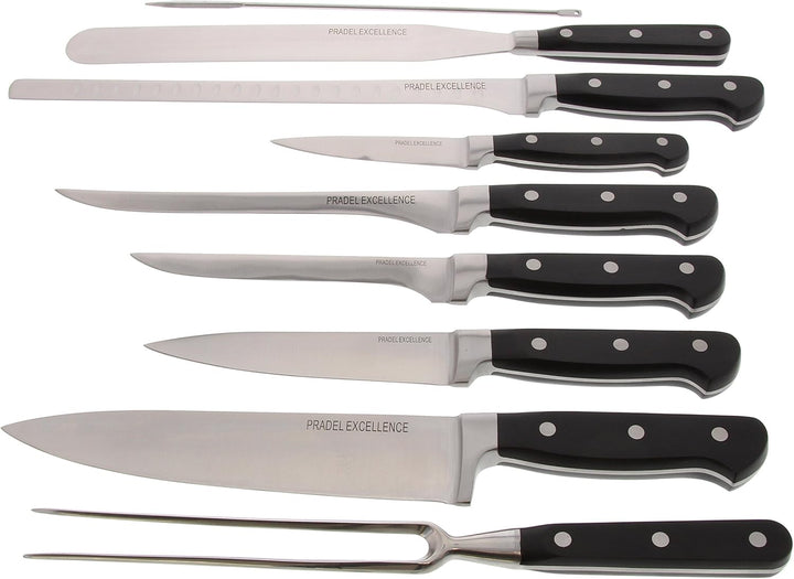 Pradel Excellence 31123 Küchenutensilien-Koffer, 22-teilig mit 15 Küchenhelfern + 7 Küchenmessern
