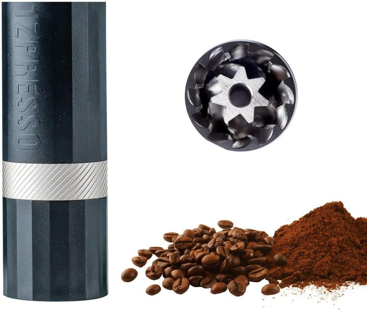 1Zpresso Q Air Manuelle Kaffeemühle, heptagonale Montage, Edelstahl, konischer Grat, Kunststoffgehäu