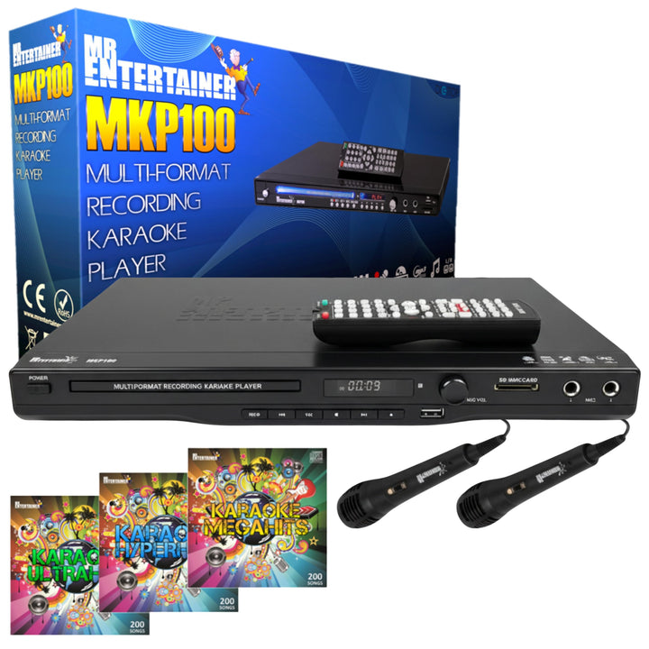 Mr Entertainer MKP100 CDG DVD MP3G Karaoke Machine Player HDMI/Record/Rip/USB (kabelgebundene Mikrof