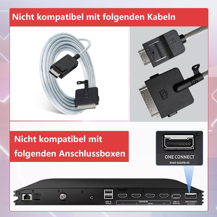 BN39-02470A 5 m/16 Fuss the Frame One Connect Kabel kompatibel mit Samsung Frame TV für LS03FA LS03D