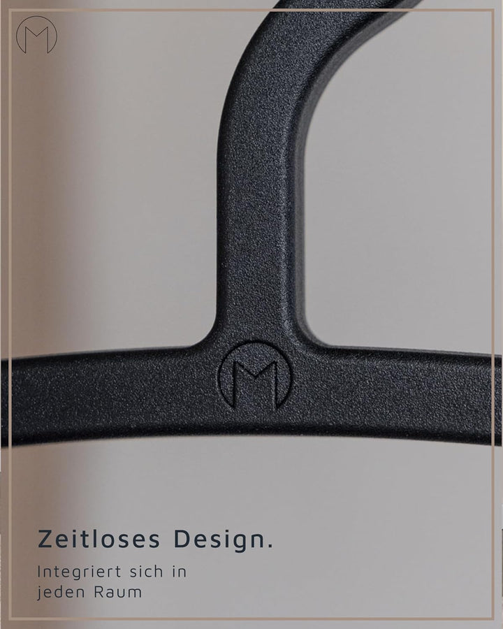 Metallbude Kleiderbügel FAY - 3er Set Weiss - Bügel Kunststoff - Modernes & Platzsparendes Design -