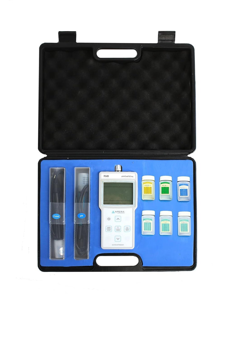 Apera Instruments PC400 Tragbares Multi-Parameter-Messgerät (pH/EC/TDS/Temp.) (Genauigkeit ±0,01 ±1