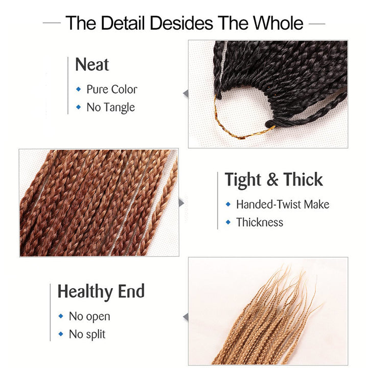 7Packs Box Braids Crochet Braids Hair Extensions Kanekalon Kunsthaar Crochet Hair Braids Haare Kunst