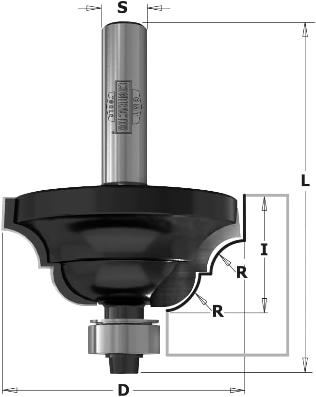 CMT ORANGE TOOLS K941-430 - PROFIL-FRÄSER M/ANLAUF. HW Z2 S=8 D=42.9X18X60 R=6.3 RE