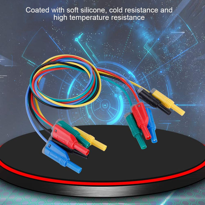 5 Stück 4-mm-Bananenstecker-Kabelsatz 14AWG Messleitung Elektrischer Prüfdraht für Multimeter