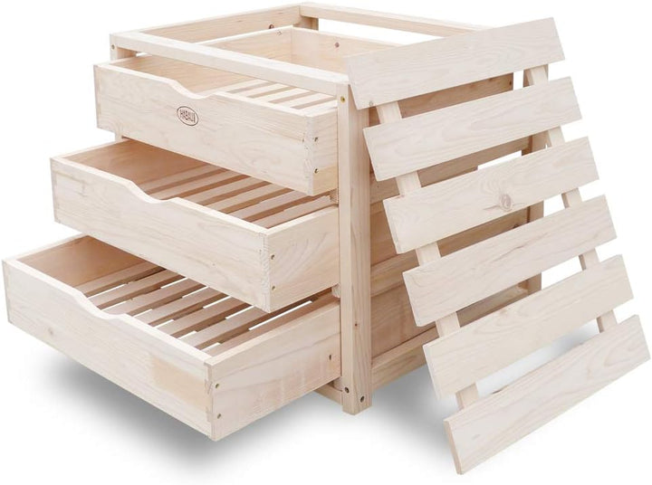 Habau Aufbewahrungskiste, Holz, Natur, 50 x 40 x 45 cm Single, Single