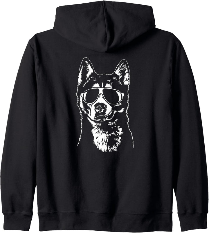 Lustiger Siberian Husky cool Sonnenbrille Hund Hunde Kapuzenjacke