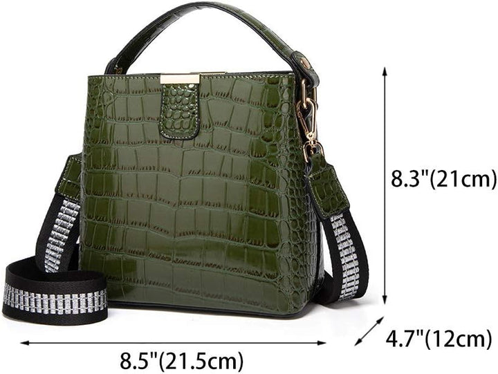 BUKESIYI Damen Tasche Umhängetasche Handtasche Frauen Klein Schultertasche Weekender Lack PU Leder C