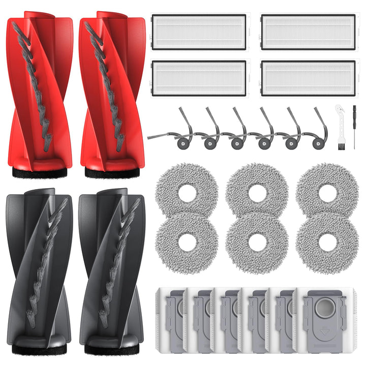 28 Stück Qrevo Curv Zubehör kompatibel mit Roborock Qrevo S5V/Edge S5A | Qrevo Curv/Curv s5x/ Rboter