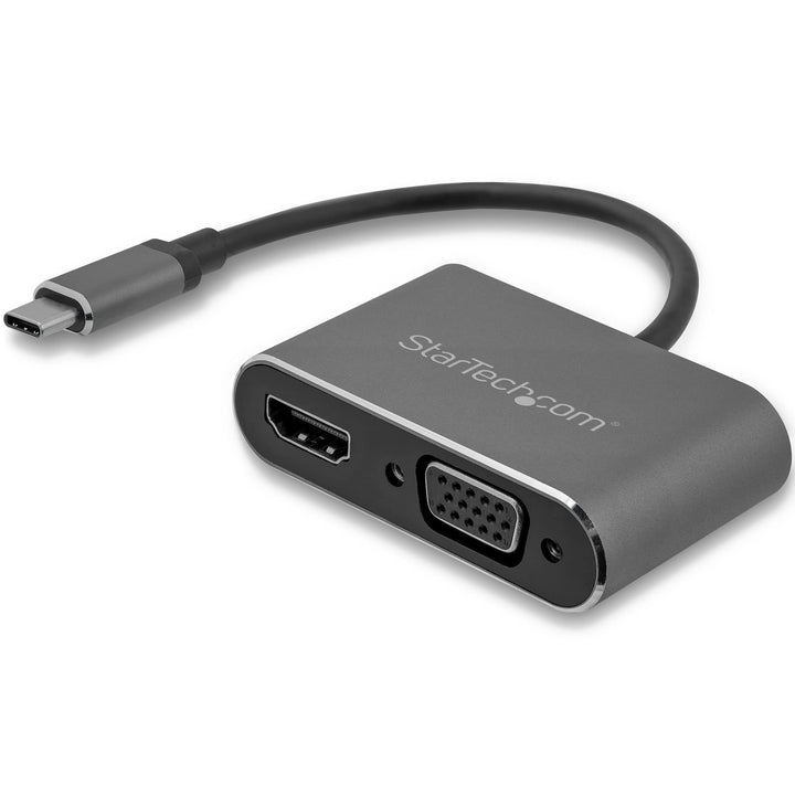 StarTech.com USB-C auf VGA und HDMI Adapter - USB-C Multiport Adapter - 4K 30Hz - Space Grey - integ