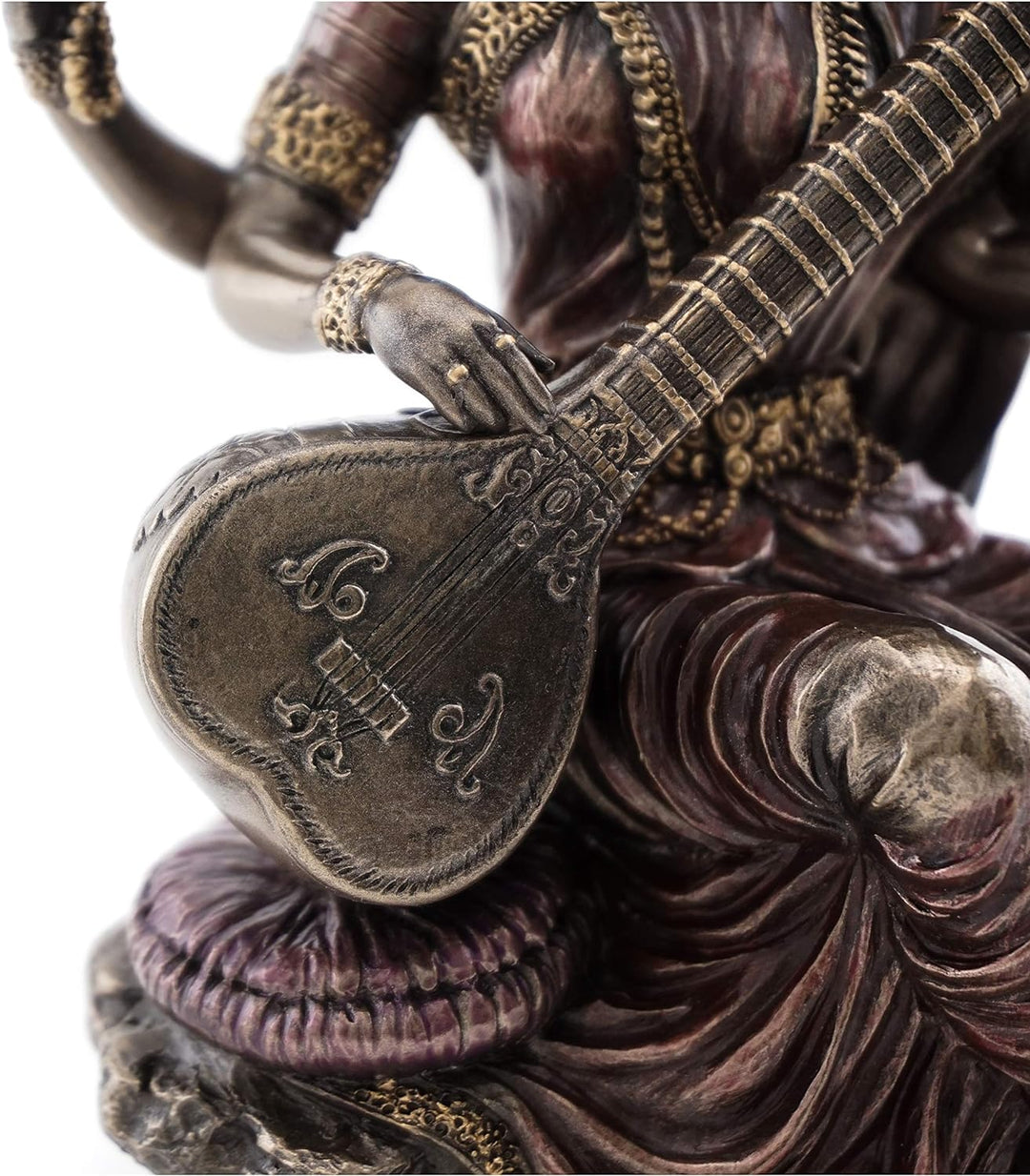 Top Collection kleinen 14,6 cm Schönes Saraswati Hindu Göttin der wissen und Wisdom Echte Premium ka