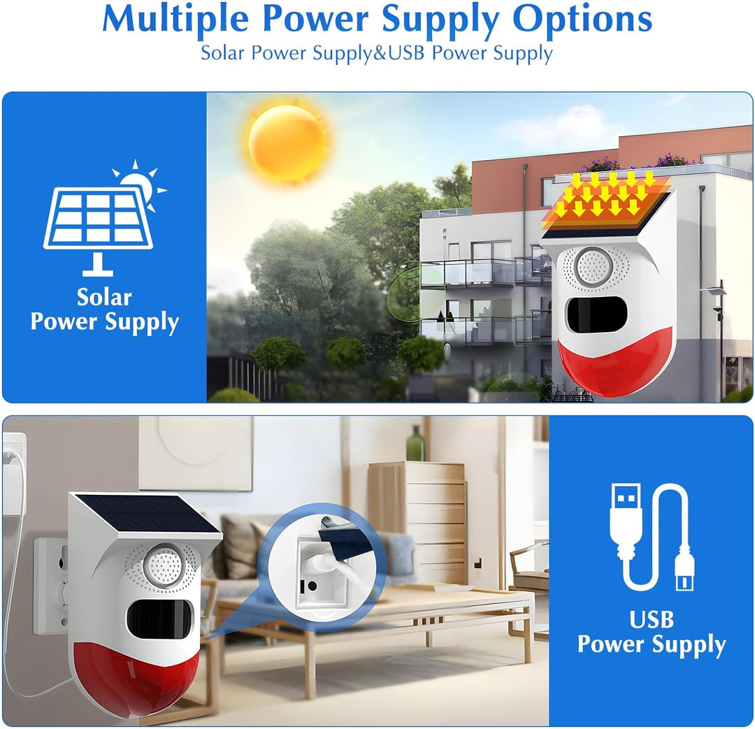 Yasorn Smart Bewegungsmelder Alarm, Bewegungssensor mit Fernbedienung, 120 dB Infrarot Sensor Reichw