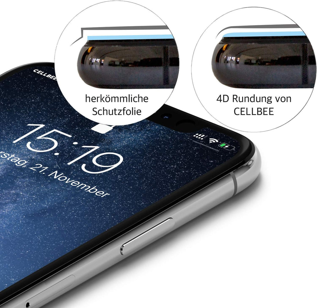 Kompatibel Mit iPhone XS Max 11 Pro Max, Curved, inkl. Applikator, Staubfrei, Notch Unsichtbar, Prem