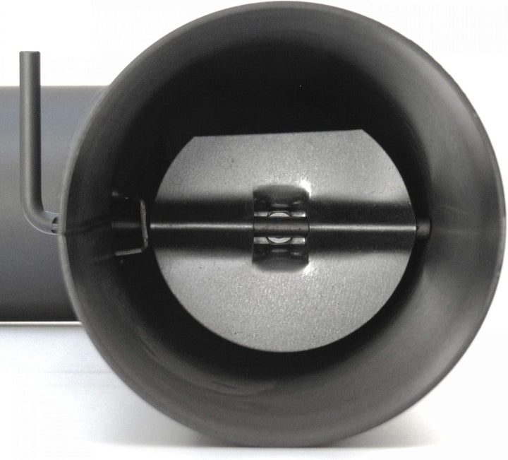 Raik Rauchrohr Ofenrohr Set 150 mm zweiteilig gussgrau 90 Grad Winkel integrierte Zugregulierung und