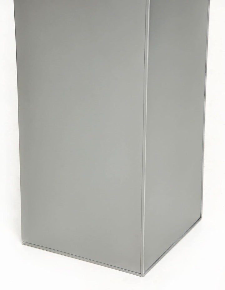 VIVANNO Einzel Zink Blumenkübel Block 100 cm Silber inkl. Bewässerungssystem, Silber