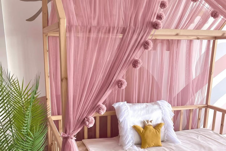 Baby Fancyroom Hausbett Himmel Betthimmel für Kinderbett Kinderzimmer Baldachin Bettvorhang Betthimm