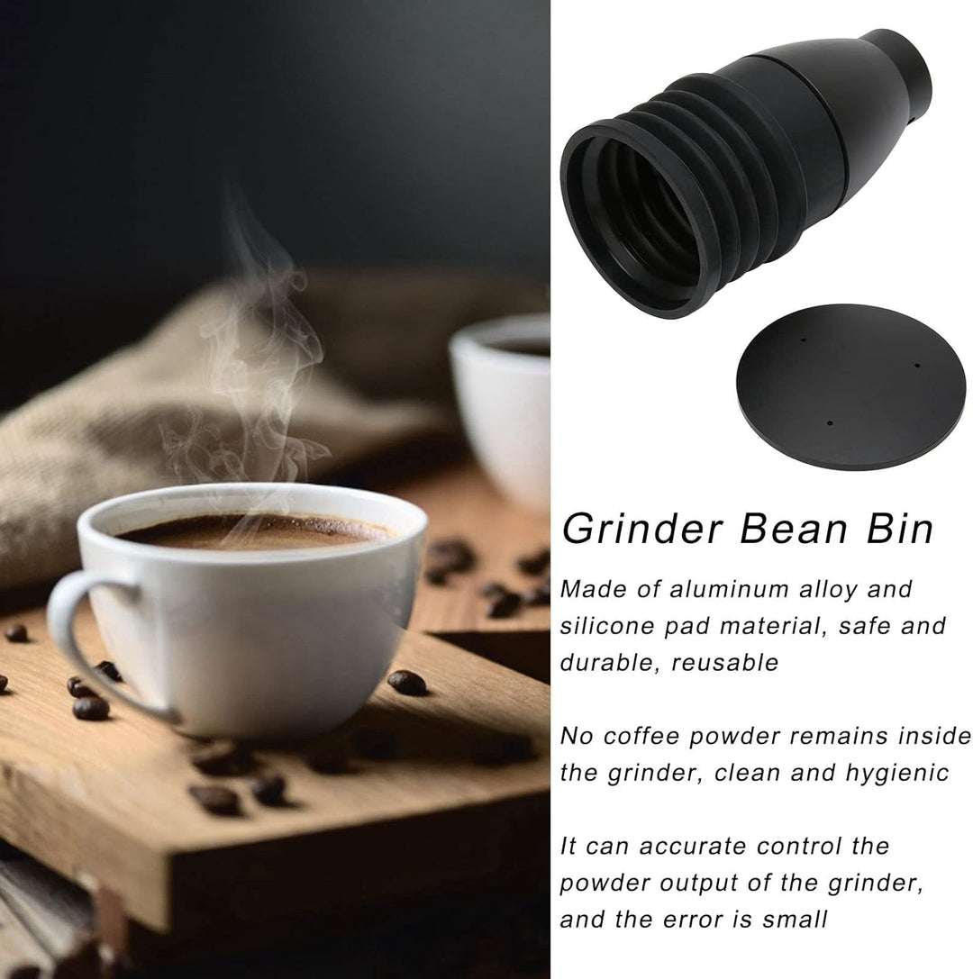 60g Kaffeemühle Single Dose Hopper, Espressobohnenmühle, Kaffeemühle aus Aluminiumlegierung, Blowing