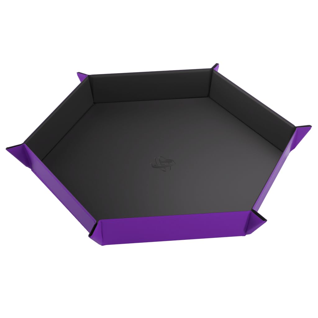 Gamegenic, Magnetic Dice Tray Hexagonal Black/Purple