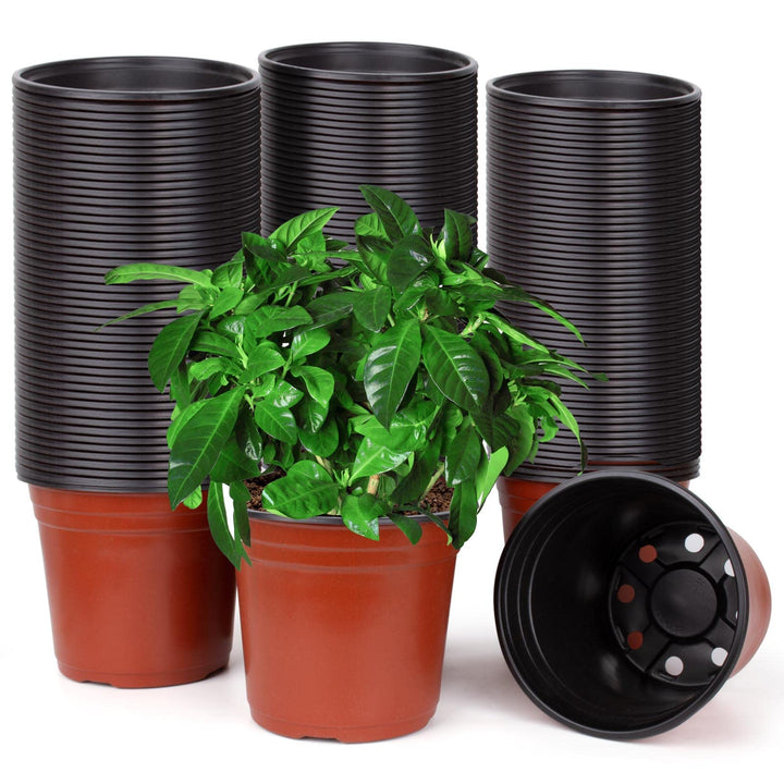 E-Know Pflanztöpfe 150 STK 15cm Pflanzentöpfe Kunststoff Blumentopf Plastik Anzuchttopf rund zur Anz