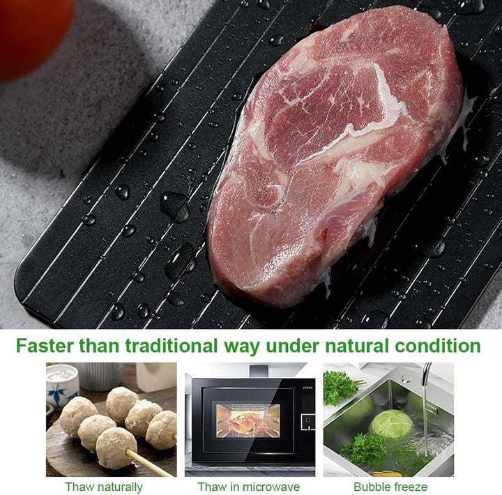 ShopINess Schnellauftau Thawing Platte zum Auftauen von gefrorenem Fleisch und sonstigen Lebensmitte